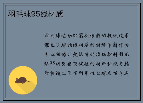 羽毛球95线材质